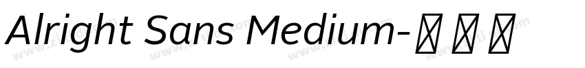 Alright Sans Medium字体转换